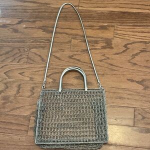 Silver Mesh Women's Handbag